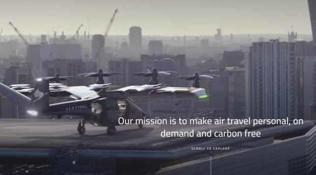 WSJ은 “세계의 유수 항공사들의 전기여객기에 대한 투자 및 주문은 탄소 배출량을 줄이려는 항공기술 개발에 박차를 가할 것”이라고 내다봤다. (사진 : 영국 버티컬에어로스페이스 홈페이지 캡처)