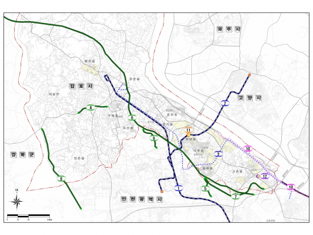 제4차 대도시권 광역교통 시행계획(′21-′25) 등 확정고시 교통시설 도면