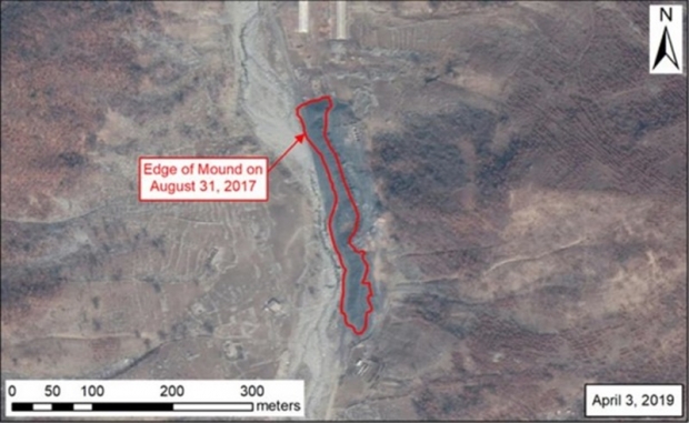 북한 18호 관리소 위성사진. ’북한의 피로 물든 석탄 수출‘ 보고서 캡처
