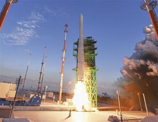 2021년 10월 한국형발사체(KSLV-II) 1차 발사장면 / 사진 : 한국항공우주연구원(항우연) 홈페이지