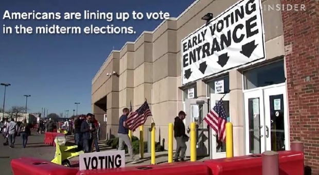 미국의 중간선거, 투표를 위해 줄을 서고 있는 미 유권자들 / 사진 : 인사이더 via MSN
