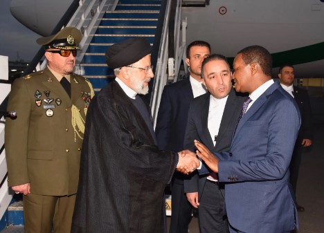 케냐를 방문한 에브라힘 라이시 이란 대통령. 사진 : 케냐 kbc 뉴스 사이트 일부 갈무리
