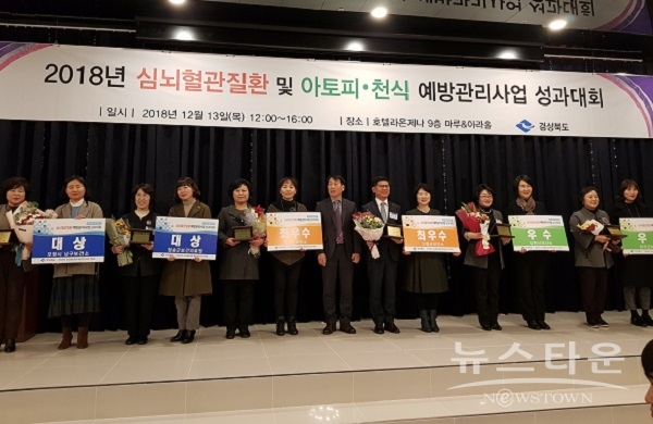 영주시, 심뇌혈관질환 예방관리사업 성과대회에서 최우수상 수상(왼쪽 3번째)