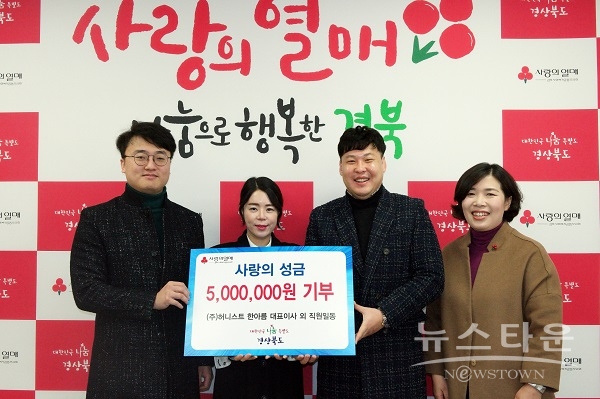 청년기업 (주)허니스트 성금전달