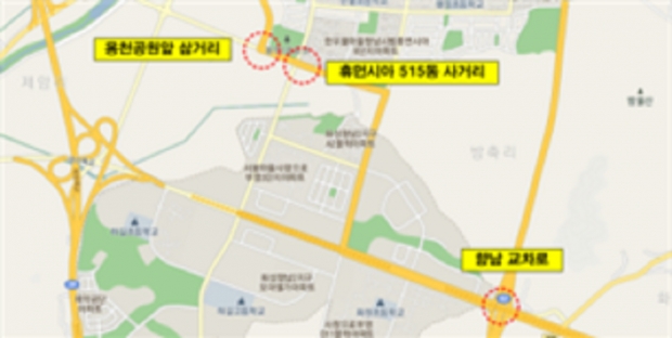 국도 43호선 (3개 교차로)