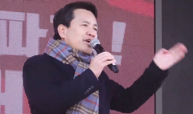 김진태 의원 등 자유한국당 당대표 후보들이 16일 창원 경남도청을 찾아 김경수 도지사의 댓글조작 사죄와 문재인 정권을 심판을 주장했다.
