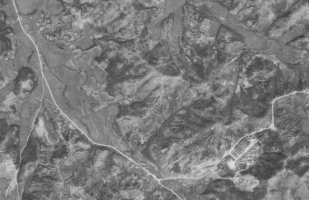 화성시청 인근 지역 항공사진 변화모습(1966년)