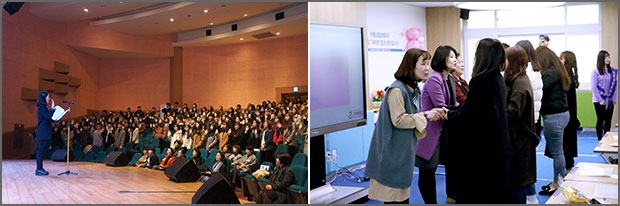좌) 경복대학교 간호학과 입학식, 우) 아동상담보육과 입학식