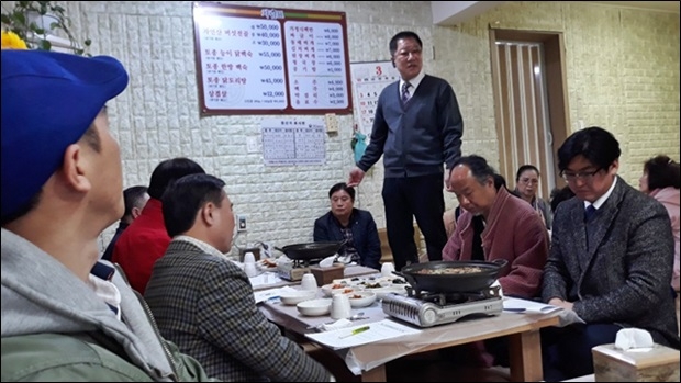 빅병준 제2회 보은 국제무예올림피아드 조직위원장이 인사하고 있다.