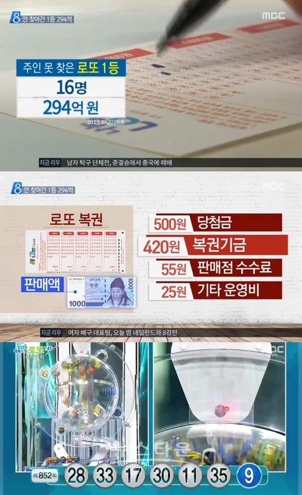 로또 852회 당첨번호 경찰관 (사진: MBC)