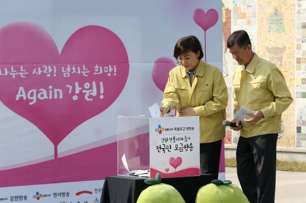 안혜영 강원도 산불피해 성금전달