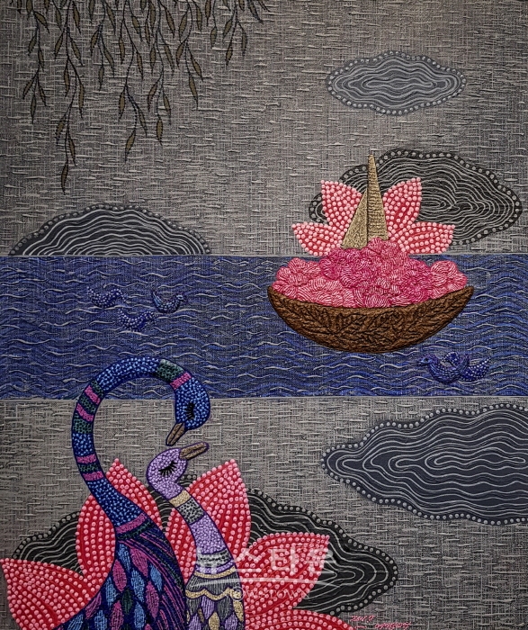 이재애 그림에세이 ‘엄마의 정원’(김한정 기자)
