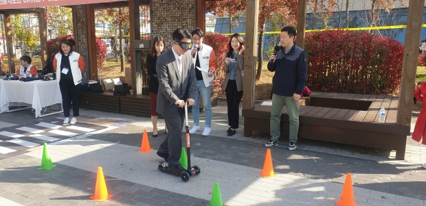 실증사업 사전 안전캠페인 모습