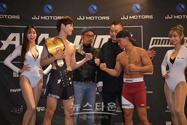 메인4경기_엔젤걸우희,이대원,박호준AFC대표,크리스MMC대표,러웨이동,엔젤걸다령 / 고득용기자 ⓒ뉴스타운