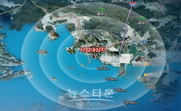 진해 명동 마리나 항만 조성 위치도