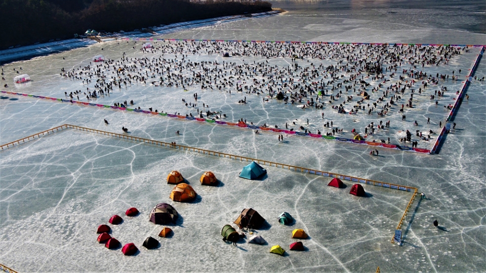 지난해 빙어축제장 풍경