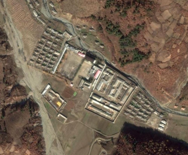 북한 전거리교화소 위성사진. 구글어스 캡처