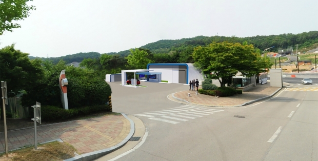 화성시청에 건립 예정인 수소충전소 조감도 모습
