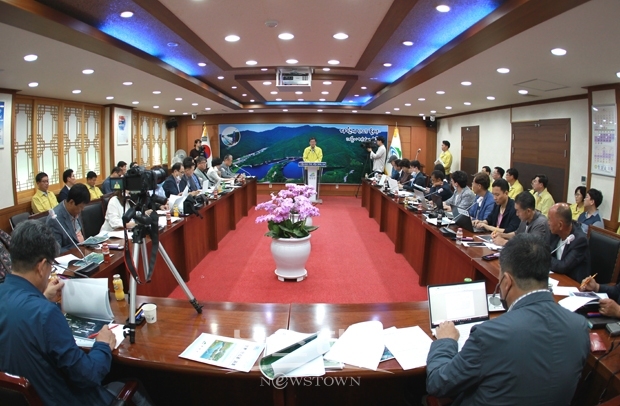 김돈곤 청양군수 언론 브리핑