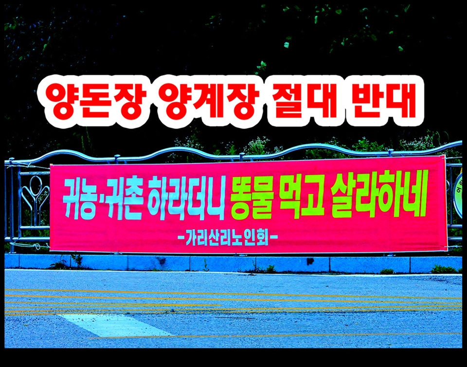 인제군. 읍민들 축사신축반대 집회