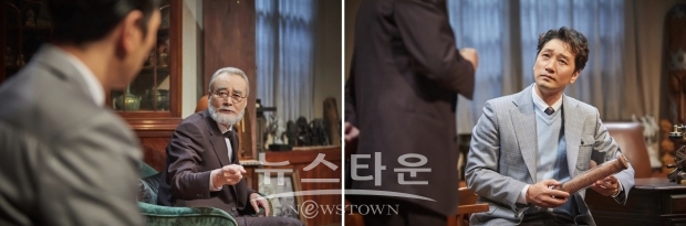 ▲ 연극 ‘라스트 세션’ 공연사진 (왼쪽) 남명렬, (오른쪽) 이석준 (사진제공=파크컴퍼니) / 고득용기자 ⓒ뉴스타운