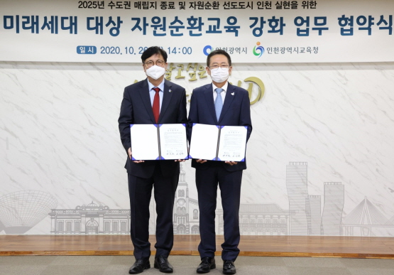 인천시교육청·인천시청 자원순환 업무 협약식
