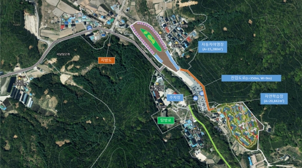 갑사지구 계획도