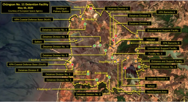 지난 5월에 촬영된 북한 증산 11호 수용소의 위성사진을 워싱턴의 민간단체인 북한인권위원회(HRNK)가 20일 발표한 위성사진 분석 보고서에서 공개했다.