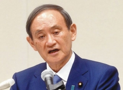 스가 요시히데 일본 총리.