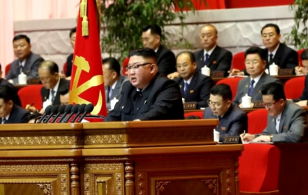 6일 북한 평양 4.25문화회관에서 열린 노동당 제8차 대회.