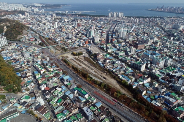 옛 포항역 지구 전경 사진