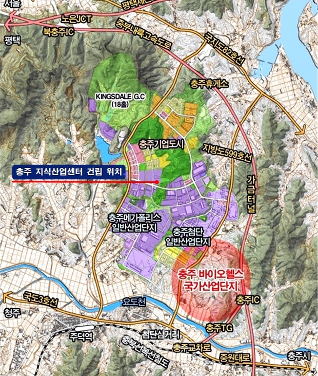 충주지식산업센터 건립 위치도