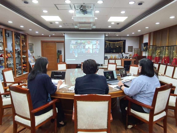 경주시에서 23일 온라인으로 진행된 2021년 세계유산도시기구 임시이사회에 참석했다.