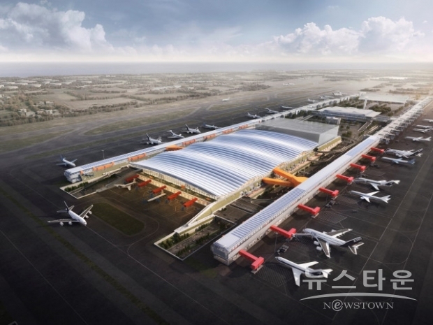 삼성물산이 공개한 대만 타오위안 국제공항 제3터미널 조감도