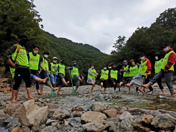 태풍 마이삭 이후 오어지 둘레길(맨발로) 환경정비 및 맨발걷기-맨발학교포항지회