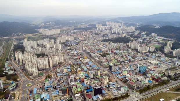 신관동 일대 전경
