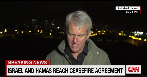 교전 개시 이후 가자지구에서는 적어도 팔레스타인인 232명이 숨지고 1900명 이상이 부상했다. 5만 2천명이 집을 떠나 피난민이 되었다. 이스라엘에서도 12명이 사망했다.(사진 : CNN 화면 캡처)