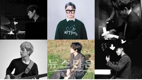 (사진=왼쪽 위로부터 시계방향 김영진(드럼), 박준규(트럼펫), 임채선(피아노), 조예찬(기타), 박기훈(색소폰/클라리넷), 김유성(베이스))