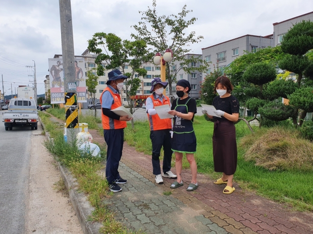 자원순환과 직원들이 환경미화원들과 함께 주요 가로변과 황리단길 등 관광지 일대에서 올바른 쓰레기 배출방법 홍보와 상습 불법투기 구역 주민계도 활동을 하고 있다.