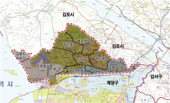 인천 북부권 현황도