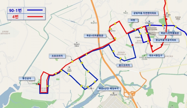 노선도 90-1, 4번