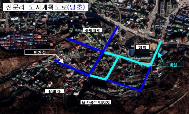 신문리 도로개설 변경전