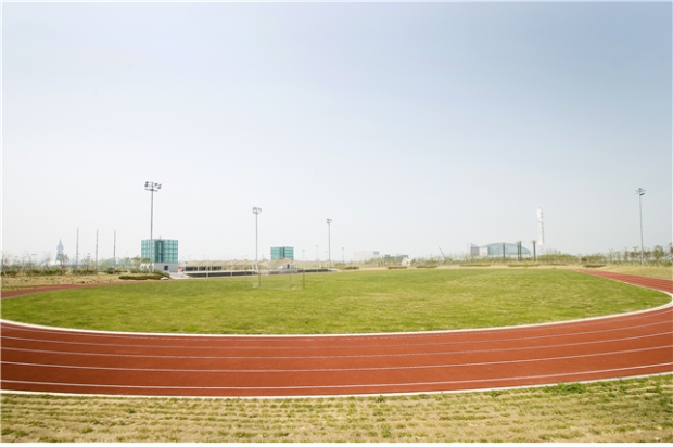 송도사업소 천연잔디 축구장 전경
