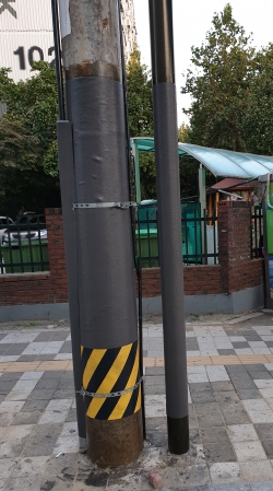 광고물부착방지시설 설치 사진