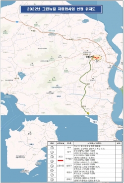 2022년 국비지원 사업 선정 위치도