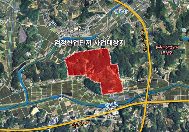 엄정산업단지 위치도