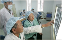 북한 병원.
