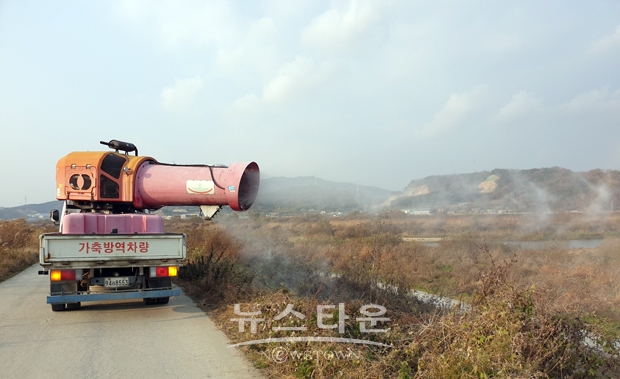 곡교천(고위험 지역)과 아산호, 삽교천(중위험 지역) 철새도래지 방역