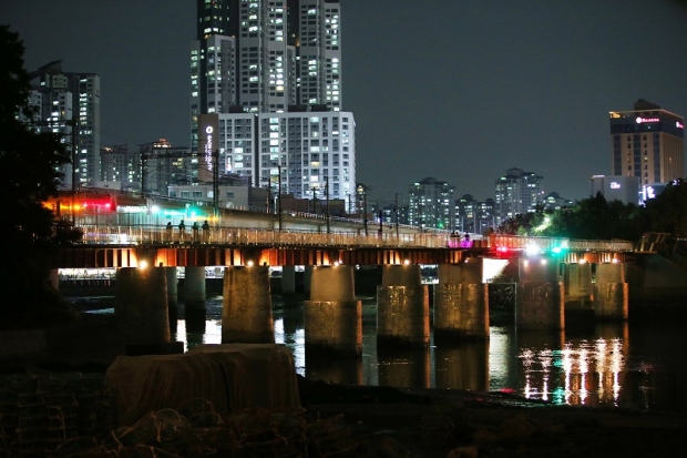 소래철교 야경