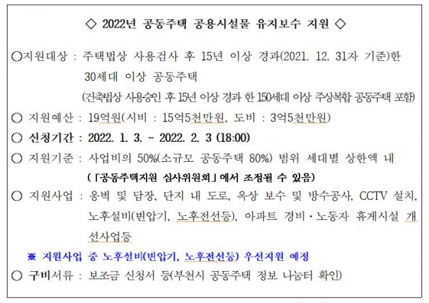 공동주택 공용시설물 유지보수지원 참고자료